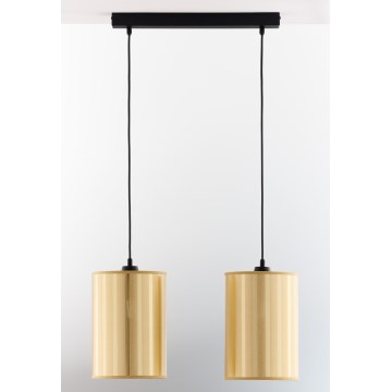 Jupiter 2091 - CORTINA Cable Pendant Light 2xE27/15W/230V, Gold/Black