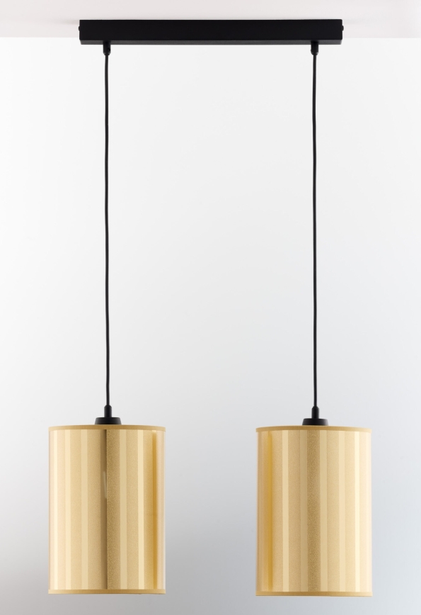 Jupiter 2091 - CORTINA Cable Pendant Light 2xE27/15W/230V, Gold/Black