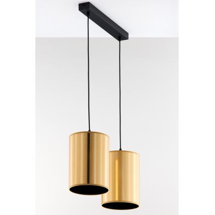 Jupiter 2091 - CORTINA Cable Pendant Light 2xE27/15W/230V, Gold/Black