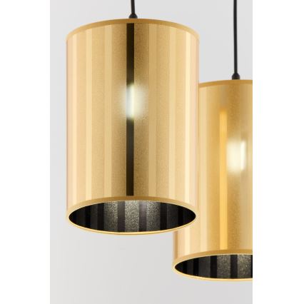 Jupiter 2091 - CORTINA Cable Pendant Light 2xE27/15W/230V, Gold/Black