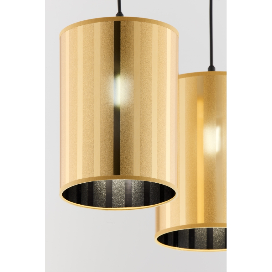 Jupiter 2091 - CORTINA Cable Pendant Light 2xE27/15W/230V, Gold/Black