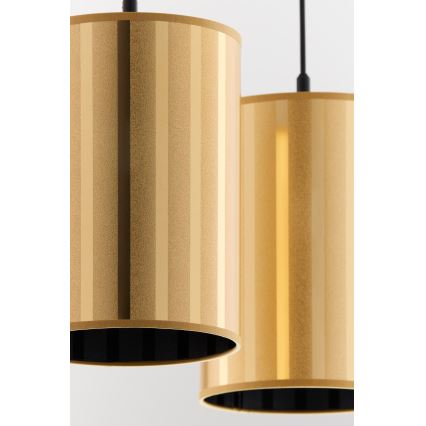 Jupiter 2091 - CORTINA Cable Pendant Light 2xE27/15W/230V, Gold/Black