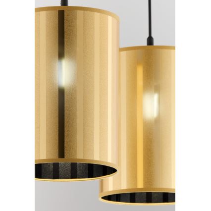 Jupiter 2091 - CORTINA Cable Pendant Light 2xE27/15W/230V, Gold/Black