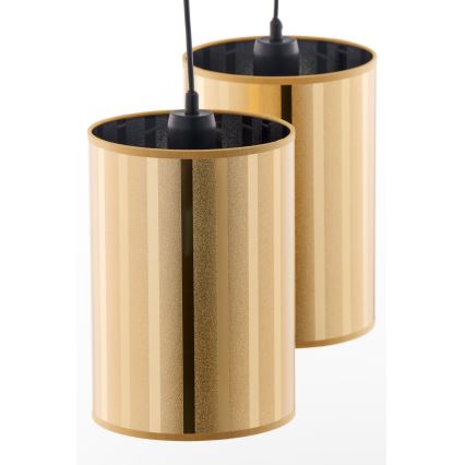 Jupiter 2091 - CORTINA Cable Pendant Light 2xE27/15W/230V, Gold/Black