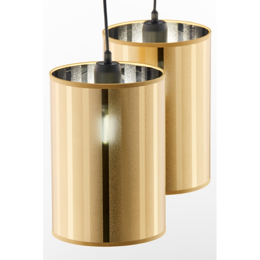Jupiter 2091 - CORTINA Cable Pendant Light 2xE27/15W/230V, Gold/Black