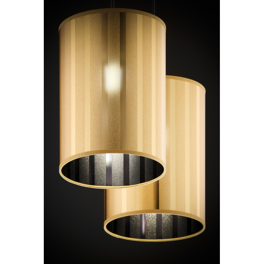 Jupiter 2091 - CORTINA Cable Pendant Light 2xE27/15W/230V, Gold/Black