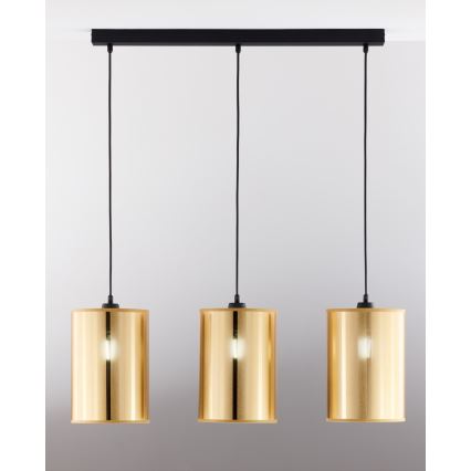 Jupiter 2092 - CORTINA Cable Pendant Light 3xE27/15W/230V, Gold/Black