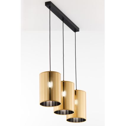 Jupiter 2092 - CORTINA Cable Pendant Light 3xE27/15W/230V, Gold/Black