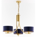 Jupiter 2093 - ARTHUR chain-hung chandelier 3xE27/15W/230V blue/gold