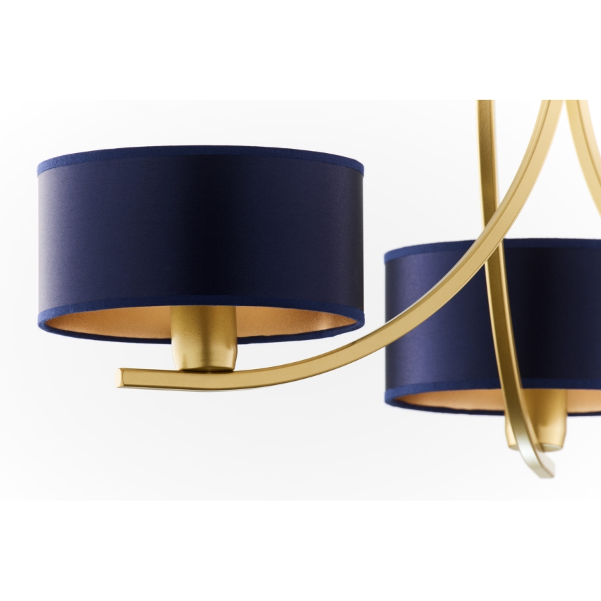 Jupiter 2093 - ARTHUR chain-hung chandelier 3xE27/15W/230V blue/gold