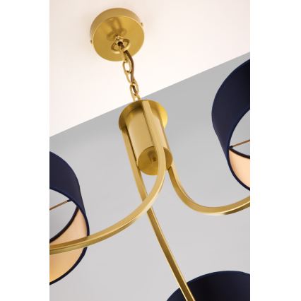Jupiter 2093 - ARTHUR chain-hung chandelier 3xE27/15W/230V blue/gold