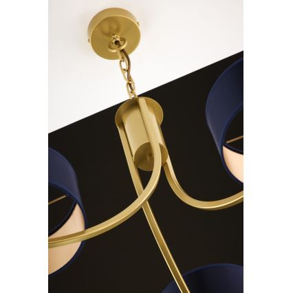 Jupiter 2093 - ARTHUR chain-hung chandelier 3xE27/15W/230V blue/gold