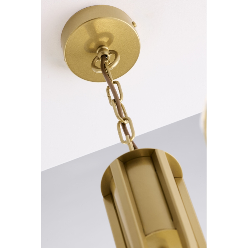 Jupiter 2093 - ARTHUR chain-hung chandelier 3xE27/15W/230V blue/gold