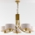 Jupiter 2097 - Chain-hung chandelier ARTHUR 5xE27/15W/230V white/gold/marble-effect