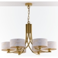 Jupiter 2098 - ARTHUR Chain Chandelier 6xE27/15W/230V white/gold/marble effect