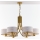 Jupiter 2098 - ARTHUR Chain Chandelier 6xE27/15W/230V white/gold/marble effect