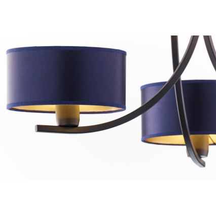 Jupiter 2099 - ARTHUR Chain-Hung Chandelier 3xE27/15W/230V Blue/Black