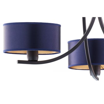 Jupiter 2099 - ARTHUR Chain-Hung Chandelier 3xE27/15W/230V Blue/Black