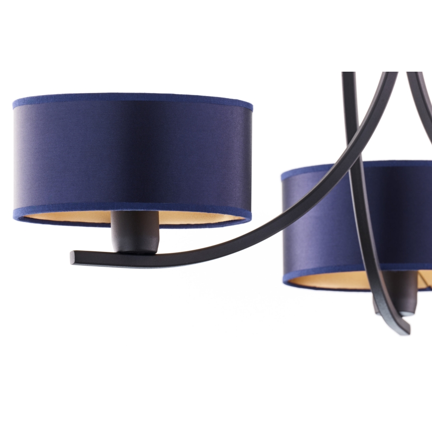 Jupiter 2099 - ARTHUR Chain-Hung Chandelier 3xE27/15W/230V Blue/Black