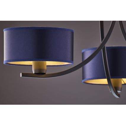 Jupiter 2099 - ARTHUR Chain-Hung Chandelier 3xE27/15W/230V Blue/Black