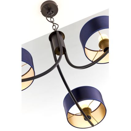Jupiter 2099 - ARTHUR Chain-Hung Chandelier 3xE27/15W/230V Blue/Black