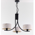 Jupiter 2103 - Chain-hung chandelier ARTHUR 3xE27/15W/230V white/black/marble finish