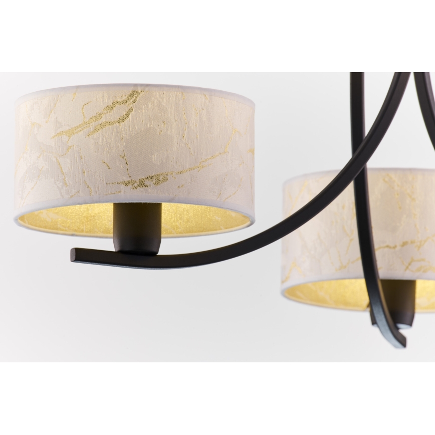 Jupiter 2103 - Chain-hung chandelier ARTHUR 3xE27/15W/230V white/black/marble finish