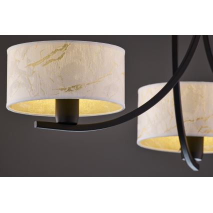 Jupiter 2103 - Chain-hung chandelier ARTHUR 3xE27/15W/230V white/black/marble finish