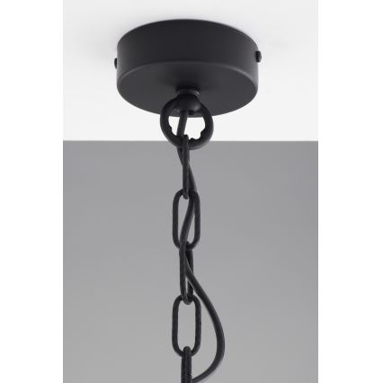 Jupiter 2103 - Chain-hung chandelier ARTHUR 3xE27/15W/230V white/black/marble finish