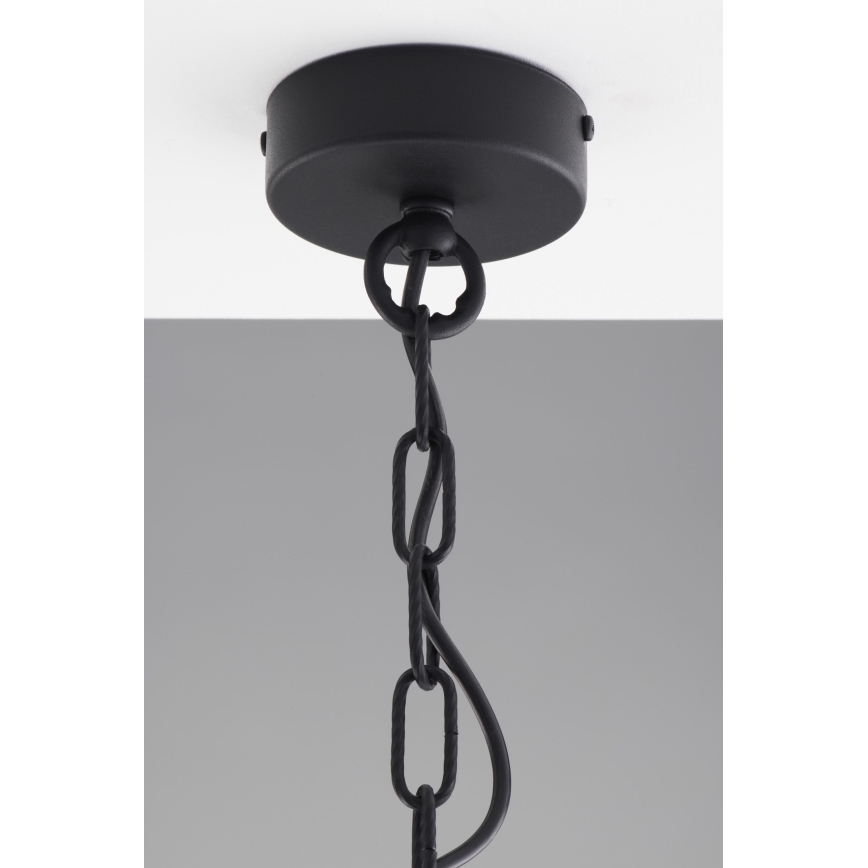 Jupiter 2103 - Chain-hung chandelier ARTHUR 3xE27/15W/230V white/black/marble finish