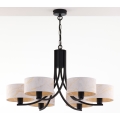 Jupiter 2105 - ARTHUR chain-hung chandelier 6xE27/15W/230V white/black/marble finish