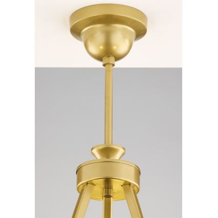 Jupiter 2109 - Rod-mounted chandelier KASZMIR 3xE27/15W/230V white/gold/marble effect