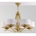 Jupiter 2110 - KASZMIR Rod Chandelier, 5x E27/15W/230V, White/Gold/Marble Effect
