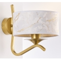 Jupiter 2111 - Wall lamp KASZMIR 1xE27/15W/230V white/gold/marble decor