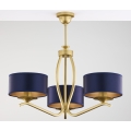 Jupiter 2113 - Rod Chandelier KASZMIR 3xE27/15W/230V blue/gold