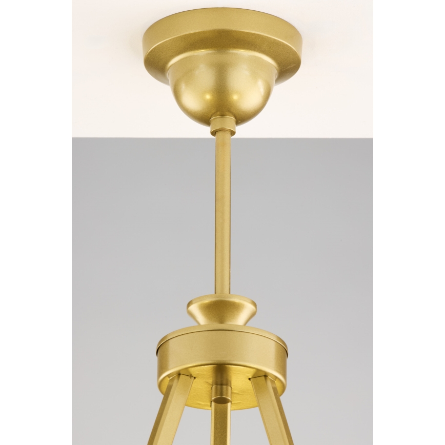 Jupiter 2113 - Rod Chandelier KASZMIR 3xE27/15W/230V blue/gold