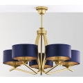 Jupiter 2114 - KASZMIR Rod-Mounted Chandelier 5xE27/15W/230V Blue/Gold