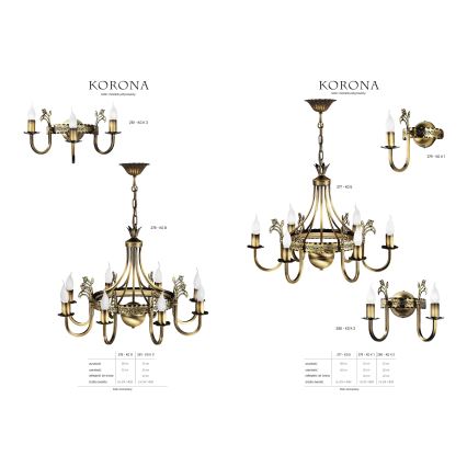 Jupiter 281 - KO K 3 - Wall light KORONA 3xE14/40W/230V