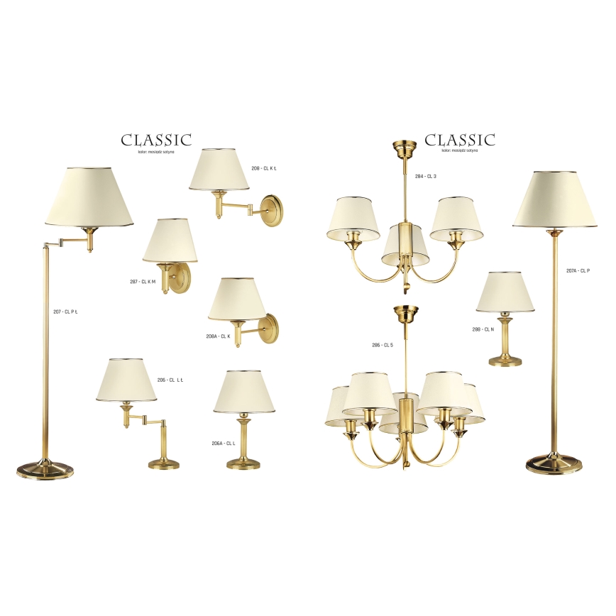 Jupiter 284- CL 3 - CLASSIC rod-mounted chandelier 3xE27/60W/230V