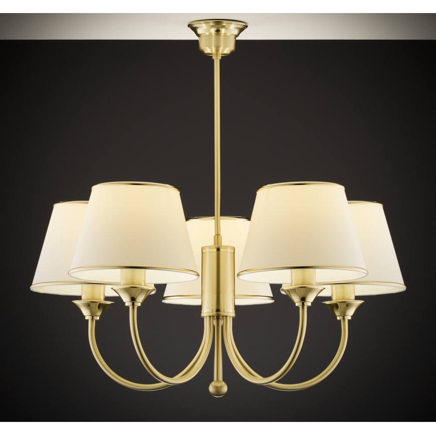 Jupiter 286 - CL 5 - Classic rod-mounted chandelier 5xE27/60W/230V