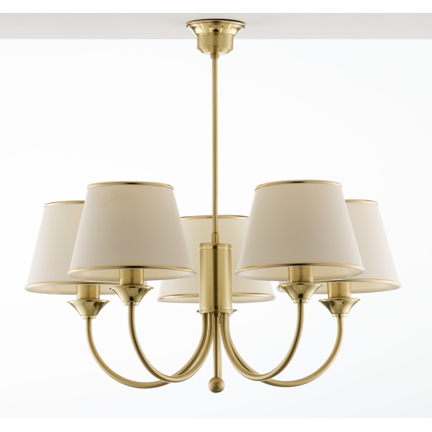 Jupiter 286 - CL 5 - Classic rod-mounted chandelier 5xE27/60W/230V