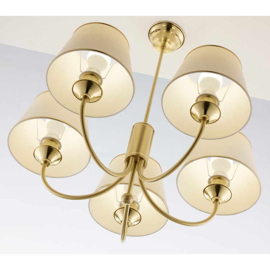 Jupiter 286 - CL 5 - Classic rod-mounted chandelier 5xE27/60W/230V