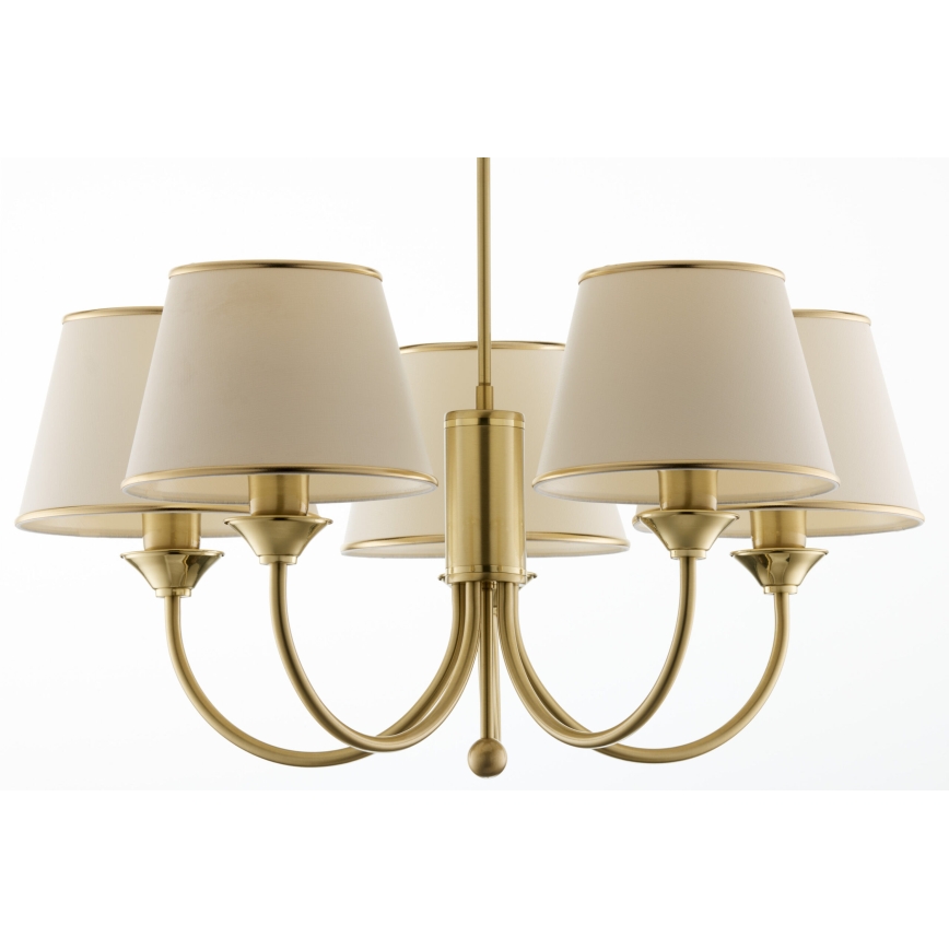 Jupiter 286 - CL 5 - Classic rod-mounted chandelier 5xE27/60W/230V