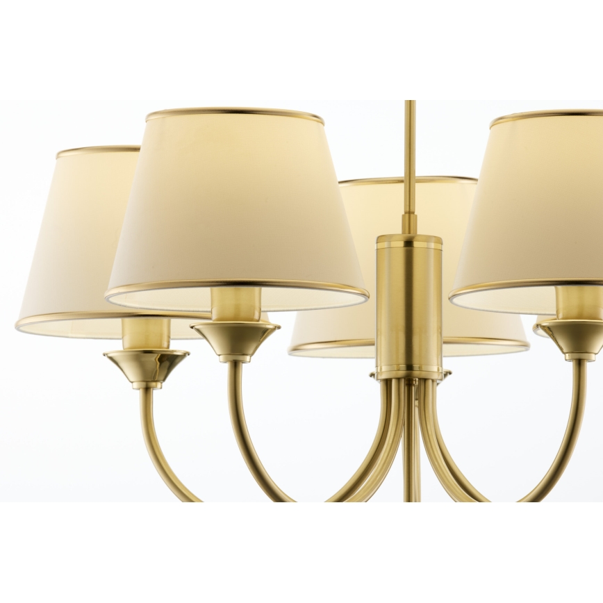 Jupiter 286 - CL 5 - Classic rod-mounted chandelier 5xE27/60W/230V