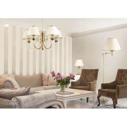 Jupiter 286 - CL 5 - Classic rod-mounted chandelier 5xE27/60W/230V