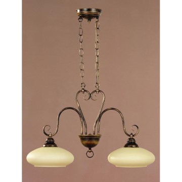 Jupiter 390 - BO-2 - Pendant chandelier on a chain BOLERO 2xE27/60W/230V