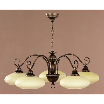 Jupiter 393 - BO-5 - Chandelier on a chain BOLERO 5xE27/60W/230V