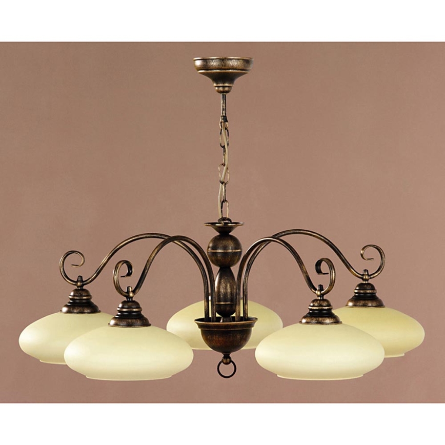 Jupiter 393 - BO-5 - Chandelier on a chain BOLERO 5xE27/60W/230V