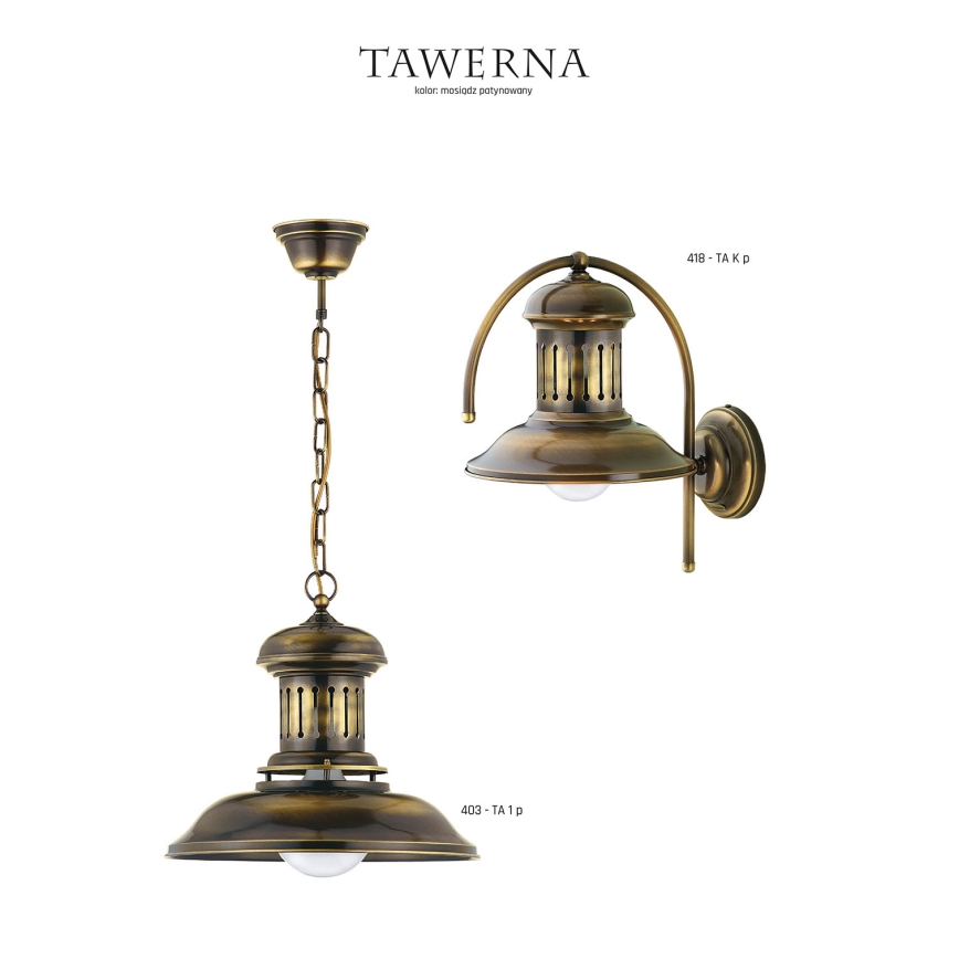 Jupiter 403 - TA 1 p - Chandelier on a chain TAWERNA 1xE27/60W/230V