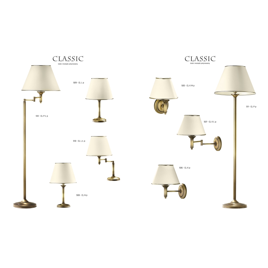 Jupiter 506 - CL K p - Wall light CLASSIC E27/60W/230V